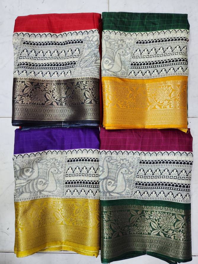 Sf 689 Mangalagiri Dola Rich Kalamkari Pallu Designer Sarees Wholesale Price In Surat